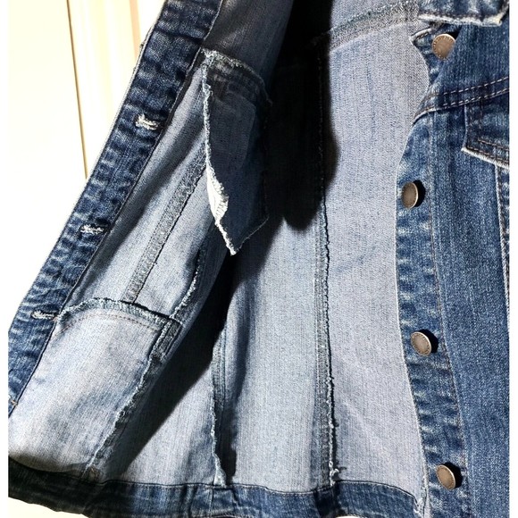 Charter Club Jean Shop Denim Jacket Size PS Blue Pockets Stretch Button Front - Picture 7 of 11